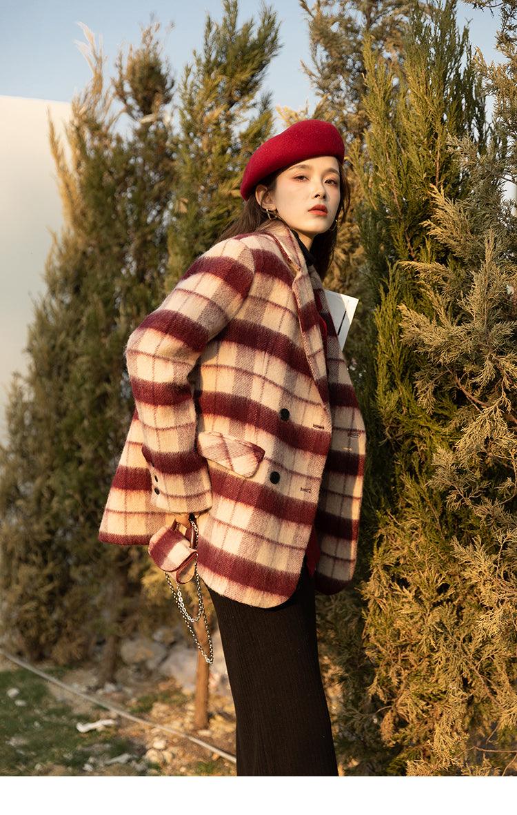 Dancing Around Fire Plaid Coat - Lifestyle Pavilion