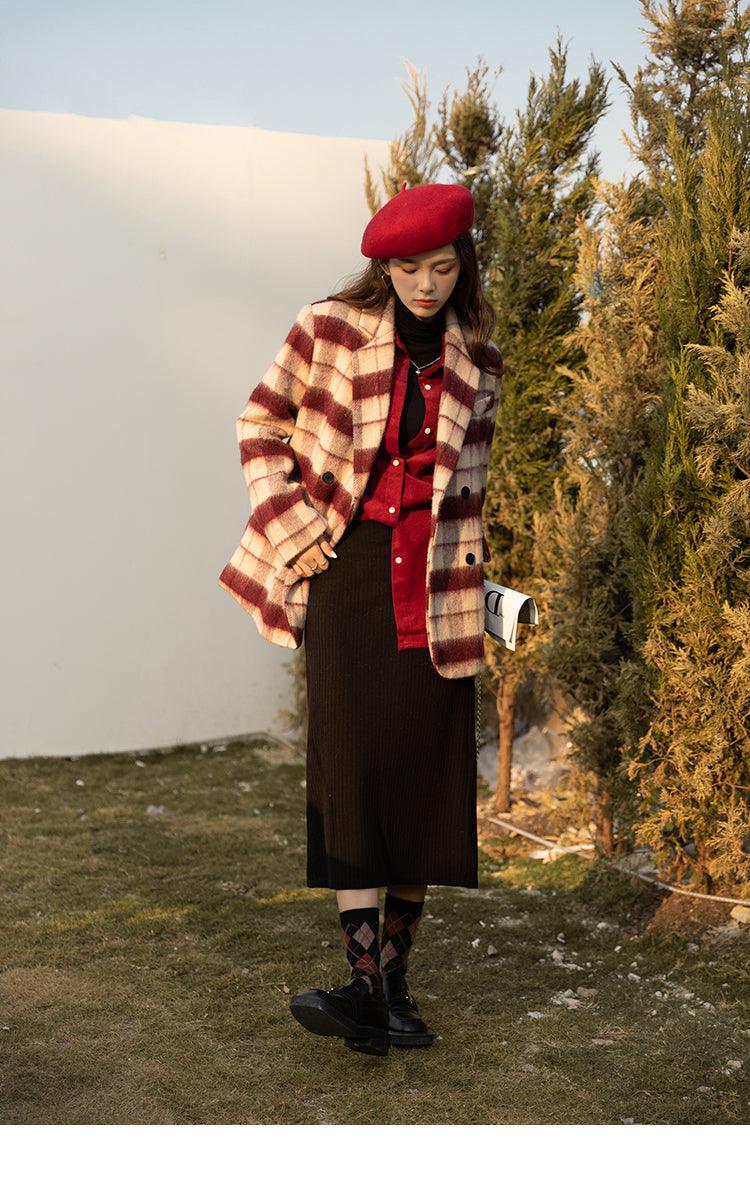 Dancing Around Fire Plaid Coat - Lifestyle Pavilion