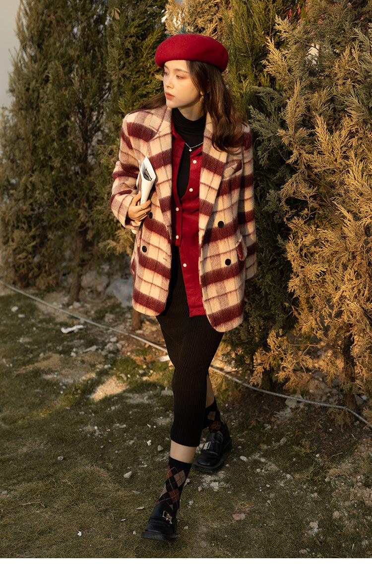 Dancing Around Fire Plaid Coat - Lifestyle Pavilion