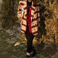 Dancing Around Fire Plaid Coat - Lifestyle Pavilion