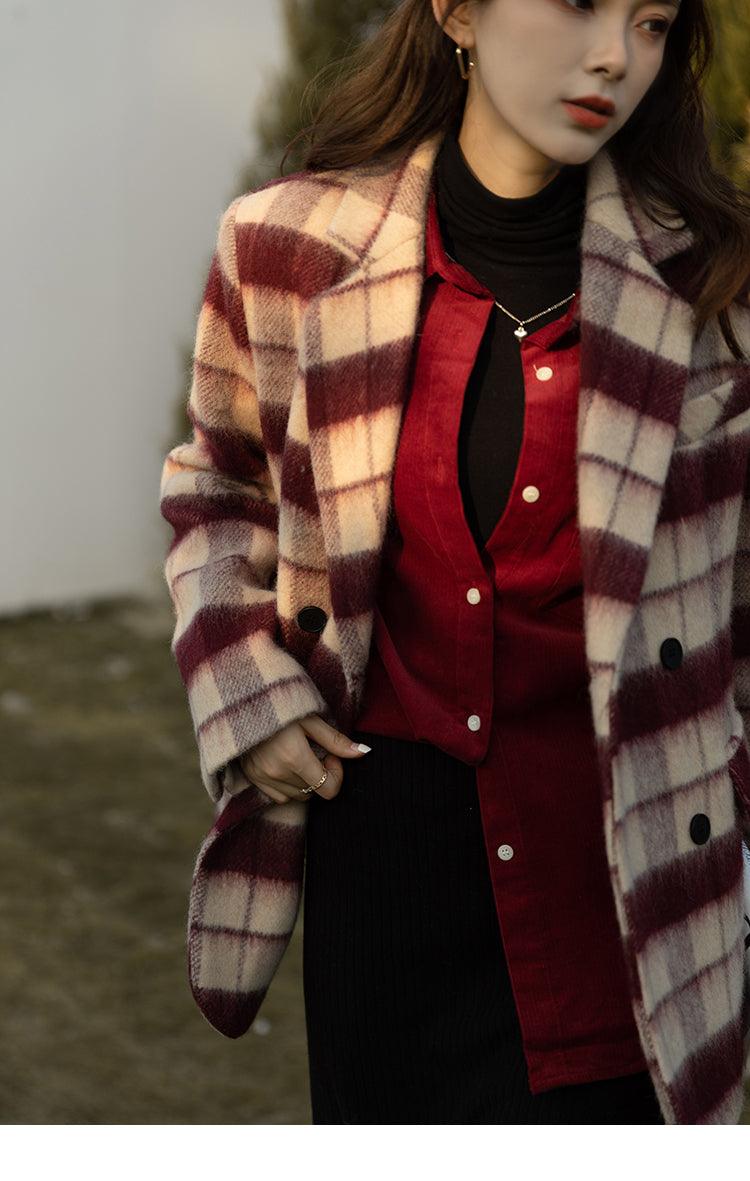 Dancing Around Fire Plaid Coat - Lifestyle Pavilion