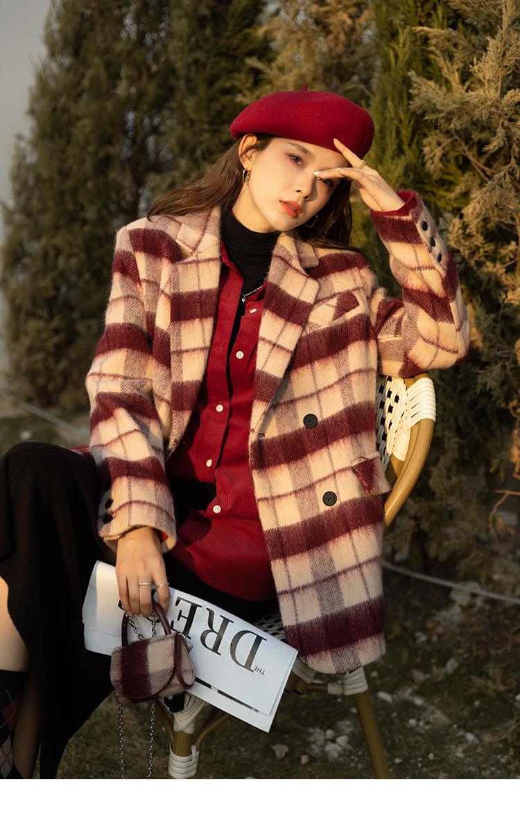 Dancing Around Fire Plaid Coat - Lifestyle Pavilion