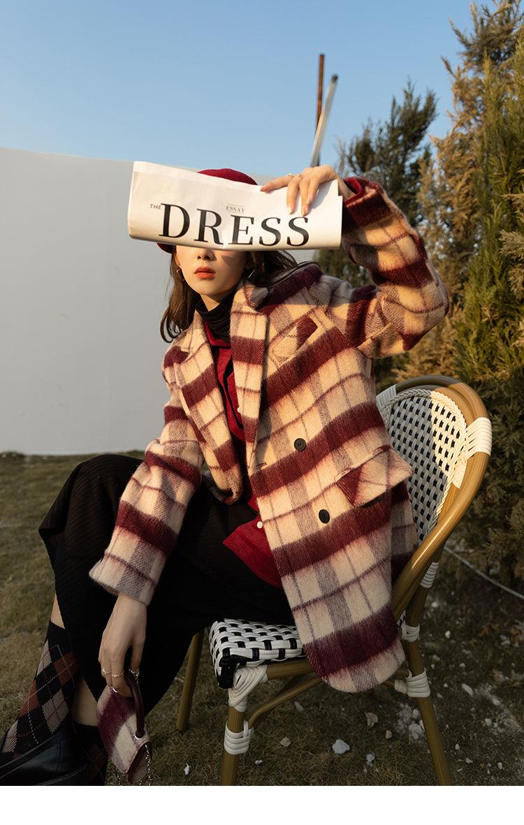 Dancing Around Fire Plaid Coat - Lifestyle Pavilion