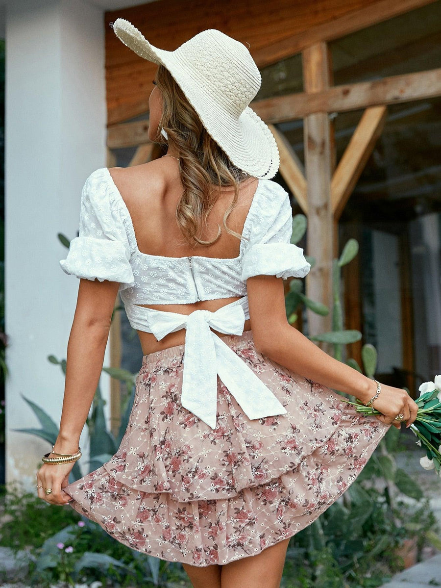 A Breath Of Spring Floral Skirt - Lifestyle Pavilion