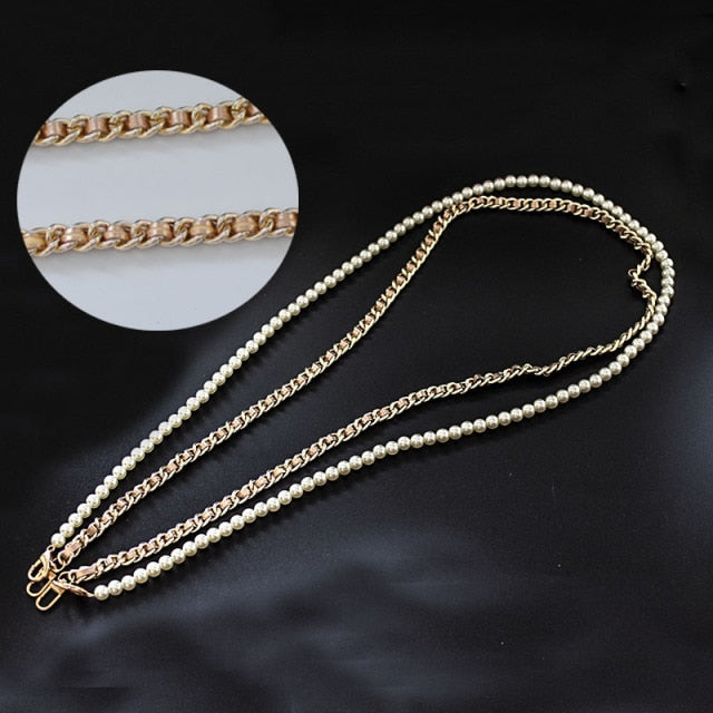 Bag Strap Sets: Pearl & Metal Chain