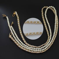 Bag Strap Sets: Pearl & Metal Chain