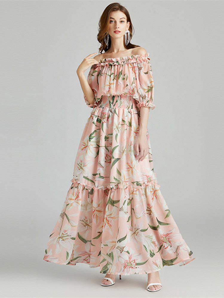 Alice Pink Floral Maxi Dress