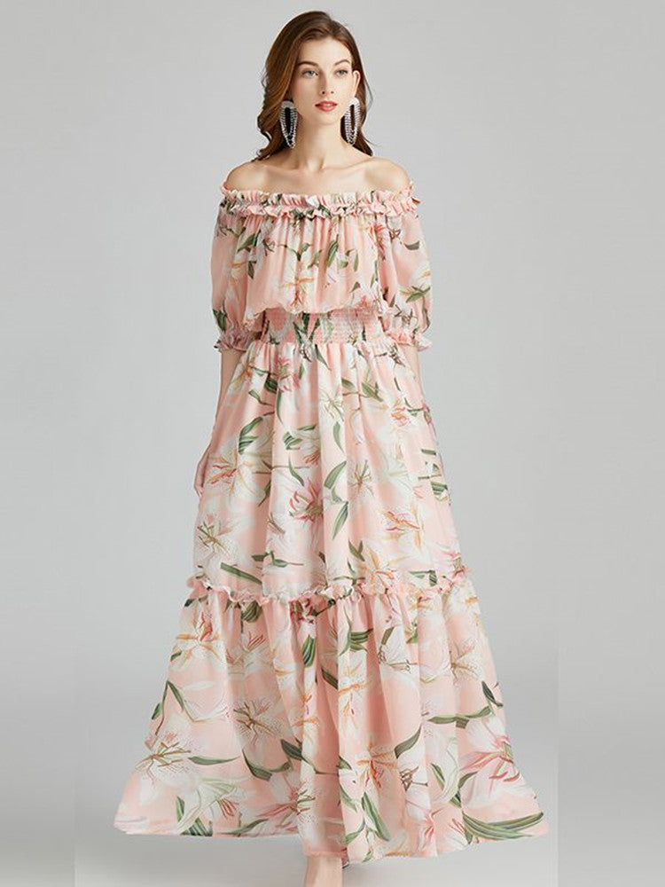 Alice Pink Floral Maxi Dress