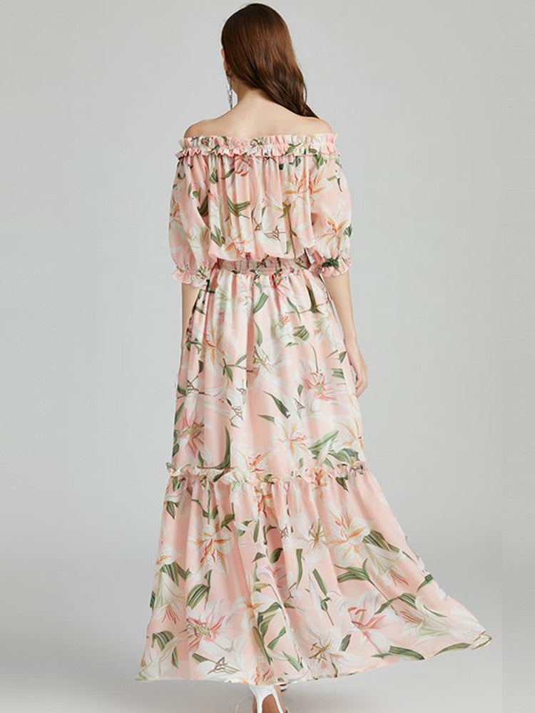 Alice Pink Floral Maxi Dress