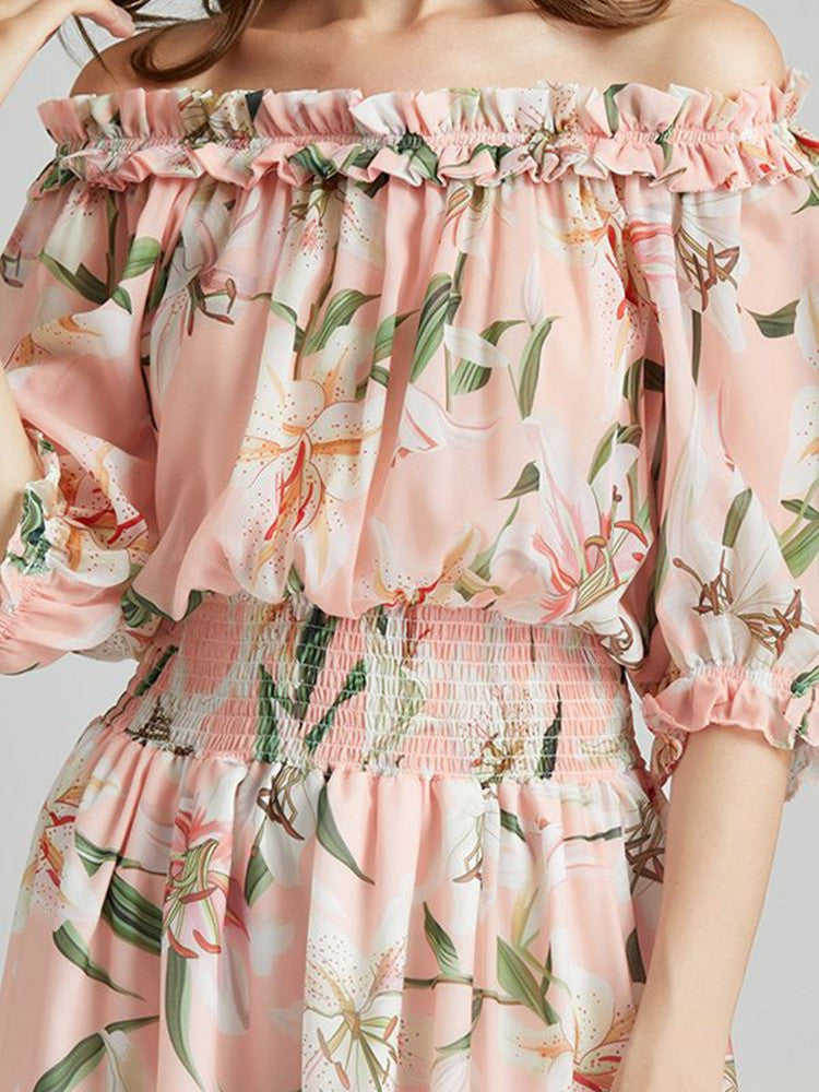 Alice Pink Floral Maxi Dress